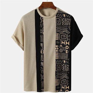 Nuevas camisetas a rayas Vintage para hombre, camisetas de manga corta de verano, camiseta informal de moda, impresión por sublimación personalizada - Product Image 1