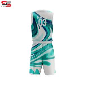 Custom Men's Basketball Uniforms Referee Uniform Blanks Basketball Uniform Blue sports wear - Product Image 2