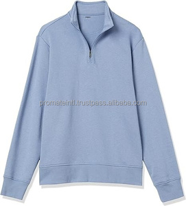 Sweat à capuche de golf 1/4 uni de haute qualité avec logo personnalisé et col zippé pull-over sweat-shirt surdimensionné pour hommes - Product Image 3
