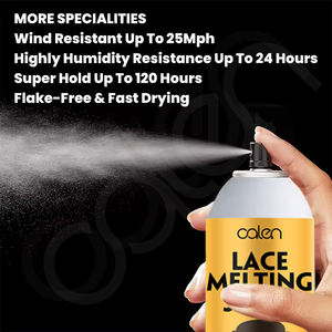 Oalen Logo Personalizado Super Sticky Upgrade Sin Residuos Extra Hold Wig Spray Best Melting Spray - Product Image 4