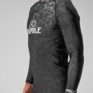 Meilleur prix Rash Guard camouflage noir imprimé sur mesure Rash Guard MMA Entraînement Manches longues Maillot de bain Rash Guard Homme 2024 - Product Image 6