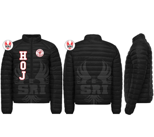 Veste matelassée en polyester brodée pour femmes Heroines of Jericho |   Veste bomber matelassée personnalisée pour femmes HOJ avec broderie maçonnique - Product Image 6