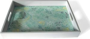 Bandeja DE SERVICIO DE MADERA moderna y rústica hecha a mano, utensilios de cocina hechos en MDF con decoración de mesa elegante para servir por HF CRAFTS - Product Image 5