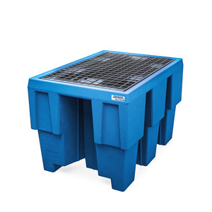 Vasca di raccolta classic-line in polietilene (PE) per 1 IBC fino a 600 litri, con griglia zincata - Product Image 1