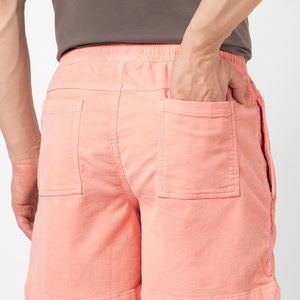 Short en velours côtelé décontracté pour homme, léger, taille élastique et cordon de serrage, parfait pour la plage en été - Product Image 4