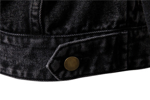 Vestes en jean pour femmes OEM personnalisées surdimensionnées à manches longues veste en jean boutonnée de base avec poches grande taille - Product Image 5