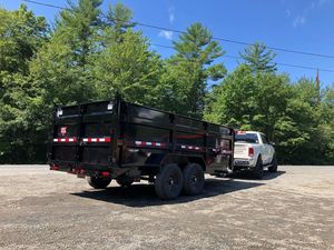 Remolque de descarga de doble eje Remolque basculante de granja de 8 toneladas para tractor Remolque de descarga pequeño hidráulico agrícola Precio bajo - Product Image 3