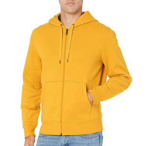Sweat à capuche imprimé avec broderie personnalisée, coupe boxy, veste à fermeture éclair en molleton de coton pour hommes, sweat à capuche de base lourd - Product Image 1