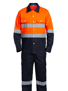 ชุดใส่ทำงานคาร์โก้แขนยาวผ้าไนลอนสะท้อนแสงสำหรับงานก่อสร้างแอนซี่คลาส2 LED - Product Image 3