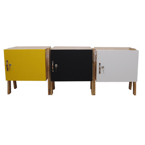 SFTCN001 - Moderno Gabinete de Almacenamiento de Oficina de 3 Niveles, Madera de Caucho de Alta Calidad con Puerta con Cerradura, Diseño Apilable - Product Image 5