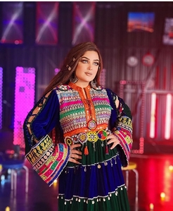 Ropa tradicional hecha a mano vestido afgano de alta calidad mejor Material afgano Vintage vestidos de mujer 0640 - Product Image 3