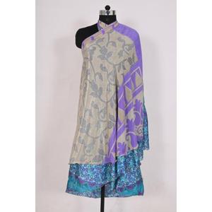 Luxury Reversible <b>Magic</b> Silk Saree Skirt with Vintage Floral Design Women's <b>beach</b> wear cover up skirt summer clothes for women - Product Image 3