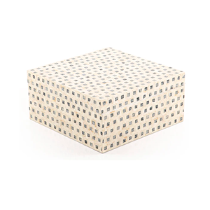 Boîte à bijoux classique en carton, artisanale, incrustée de MOP carré, la plus vendue, pour rangement de bijoux faits main, 100 pièces, prix abordable - Product Image 2