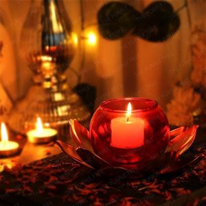 Golden Lotus Tea <b>Light</b> Candle Holder Home Decorative Candle Holder Handicraft Candle Holder - Product Image 3