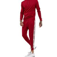 Ensemble 2 pièces tendance : Sweat à capuche uni d'hiver avec broderie effet vieilli et pantalon de survêtement imprimé numérique DTF/DTG – Prix abordable, personnalisable avec logo pour homme