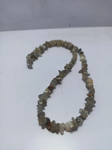 Piedra lunar natural sin cortar chips piedras preciosas Reiki curación 925 Collar de plata 4x7mm cuentas - Product Image 6