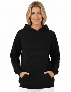 100% coton sweat à capuche pour femme respirant tenue décontracté pull à capuche Logo personnalisé impression motif solide Service OEM - Product Image 1