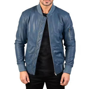OEM Service Men <b>Leather</b> Jacket <b>Top</b> Quality Men <b>Leather</b> Jacket New Arrival Men <b>Leather</b> Jacket for Sale - Product Image 2