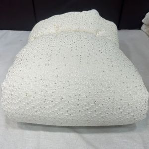 Tissu jacquard brodé léger et respirant en viscose georgette pour costumes, vêtements de travail, teignable, textile de maison, sherwani, lahenga - Product Image 3