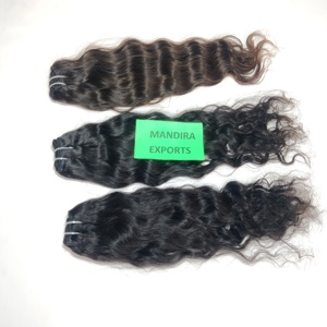 100% ผมธรรมชาติแบบลอนผมหยิกแบบไม่ผ่านกระบวนการผมอินเดียคู่ด้านหน้าแบบลอนลึกแบบหลวม - Product Image 2