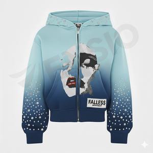 Sweat-shirt à capuche en coton confortable toutes saisons respirant Y2K en éponge française avec logo personnalisé pour un usage quotidien - Product Image 1