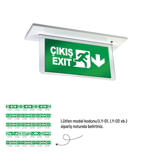 ไฟสัญญาณทางออก SMD 220V ขนาด 70x390x180 มม. แบบฝังสองด้าน รุ่น O - Product Image 5