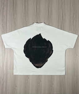 OEM personnalisé 300g poids lourd 100% coton DTG impression sans couture boxy fit t-shirt pleine impression graphique recadrée boxy t-shirt hommes - Product Image 3