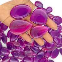 Vente en gros taille personnalisée en vrac cabochon en onyx rose belle pierre naturelle pour la fabrication de bijoux en gros onyx rose naturel