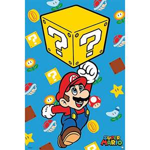 Modern Super Mario Block Jump <b>Poster</b> Paper Design for Birthday Occasions - Product Image 1