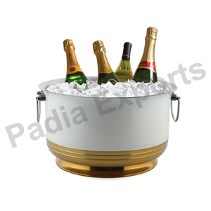 Cuve à vin classique en métal avec poignée pour seaux à glace ou bacs à boissons - Product Image 2
