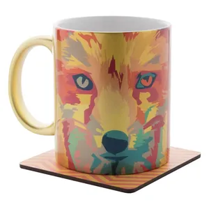 Sous-verre promotionnel personnalisable en bois HDF pour merchandising - Product Image 2