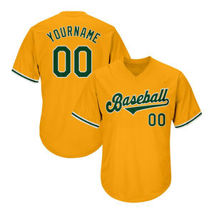 Jersey personalizado de manga corta con cuello de pico para hombre, ropa de béisbol cómoda, 100% poliéster, color blanco, sublimación - Product Image 1