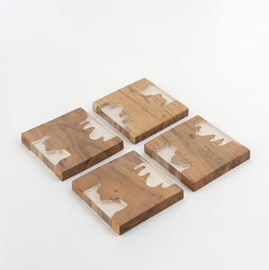 แผ่นรองแก้วทำจากยางเรซินและแผ่นรองแก้วไม้ขนาดพิเศษทำจากไม้ - Product Image 4