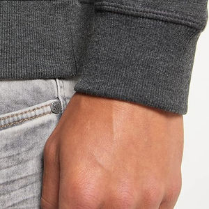 Sudaderas con capucha de invierno de lana de algodón 100% para hombre, ropa de calle personalizable teñida lisa con cordón, moda - Product Image 6