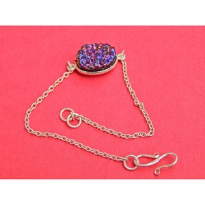 925 <b>Sterling</b> <b>Silver</b> Handmade Fine Charm <b>Bracelet</b> with Gemstone for <b>Women</b> Wedding or Gift for Girls Druggie Style - Product Image 1