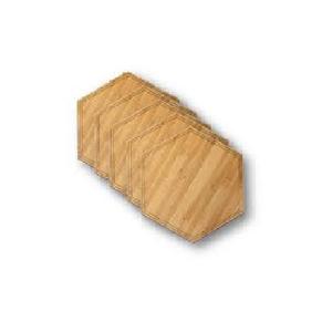 Posavasos de té de madera con mango de acacia de forma redonda, precio al por mayor, juego de posavasos de té de madera con decoración de vajilla de nuevo estilo - Product Image 6