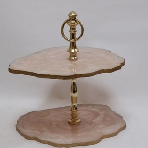 Antique Classic <b>Two</b> <b>Tier</b> Metal <b>Cake</b> <b>Stand</b> Tabletop Decoration Cupcake <b>Stand</b> with Antique Finishing - Product Image 2