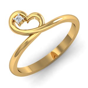 New Arrival 18K Gold Plated Heart Design <b>Couple</b> Propose <b>Rings</b> Women's Zircon Gemstone Brass Jewelry Fashionable Engagement Gift - Product Image 2
