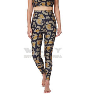 Mallas de entrenamiento para mujer de último diseño mallas ligeras de compresión de cintura alta al por mayor - Product Image 5