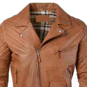 Chaquetas de cuero únicas para hombre 100% chaquetas ligeras genuinas para hombre Color marrón Top Trending chaqueta duradera de la mejor calidad para hombres - Product Image 6