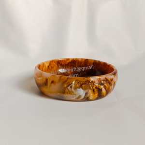 Nouveau saladier en résine de style américain et européen, forme ronde moderne, bol à fruits en résine pour malachite et marbre avec logo de marque - Product Image 2