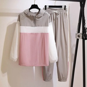 ชุดวอร์มสองชิ้นทันสมัยสำหรับผู้หญิงชุดวอร์มฤดูใบไม้ร่วงพร้อมกางเกงมีฮู้ดเอวยางยืดแบบสวมหัวกางเกงรัดข้อเท้าสำหรับใช้ในบ้าน - Product Image 6