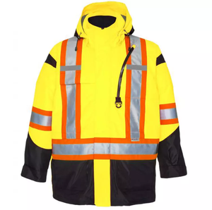 Venta caliente 100% Poliéster Hombres Chaqueta DE SEGURIDAD Logotipo personalizado Ropa DE TRABAJO Chaqueta de seguridad para hombres - Product Image 6