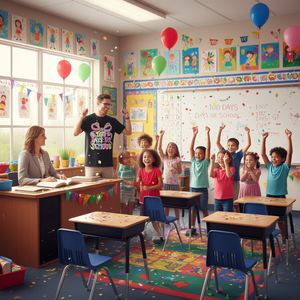 Maglietta Coquette con Fiocco per Insegnanti - Promozione per i 100 Giorni di Scuola - Product Image 3