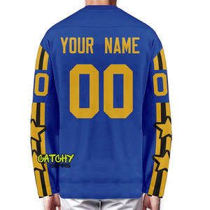 เสื้อเจอร์ซีย์ฮ็อกกี้น้ำแข็งปรับแต่งได้พร้อมโลโก้ของทีมต่อสู้กับสไตล์เสื้อยืดของทีมงานที่มีการพิมพ์ชื่อทีม OEM - Product Image 3