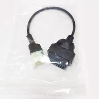 Câble adaptateur OBD2 EOBD 16 broches 4 broches de qualité supérieure, lecteur de codes de diagnostic automobile alimenté par batterie 12-24V
