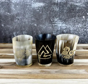 Verre en corne de buffle verre court vente chaude 100% verres Viking personnalisés de haute qualité verre en corne naturelle prix le plus bas - Product Image 1