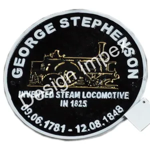 Famous Personalized George Stephenson Wall Sign for Office Home Custom Cast Aluminum Wall Sign Very In Weight