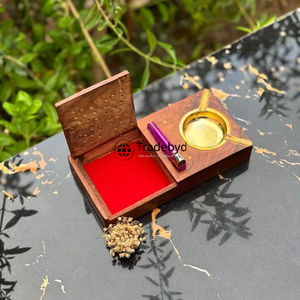 Tradebyd ที่เขี่ยบุหรี่ไม้ศิลปะทำด้วยมือถาดบุหรี่ไม้เป็นมิตรกับสิ่งแวดล้อมของขวัญที่วางเถ้ากลางแจ้งที่สมบูรณ์แบบ - Product Image 3