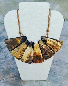 Collar de cuerno de buey de búfalo de moda, joyería de hueso de estilo Animal pulido, cuentas de diseño Natural para mujeres y niñas, regalo de boda - Product Image 3